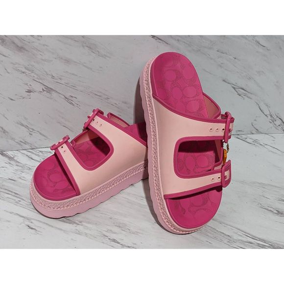 Coach | Shoes | Coach Womens Pink Barbie Platform Sandal Carnation Size ...